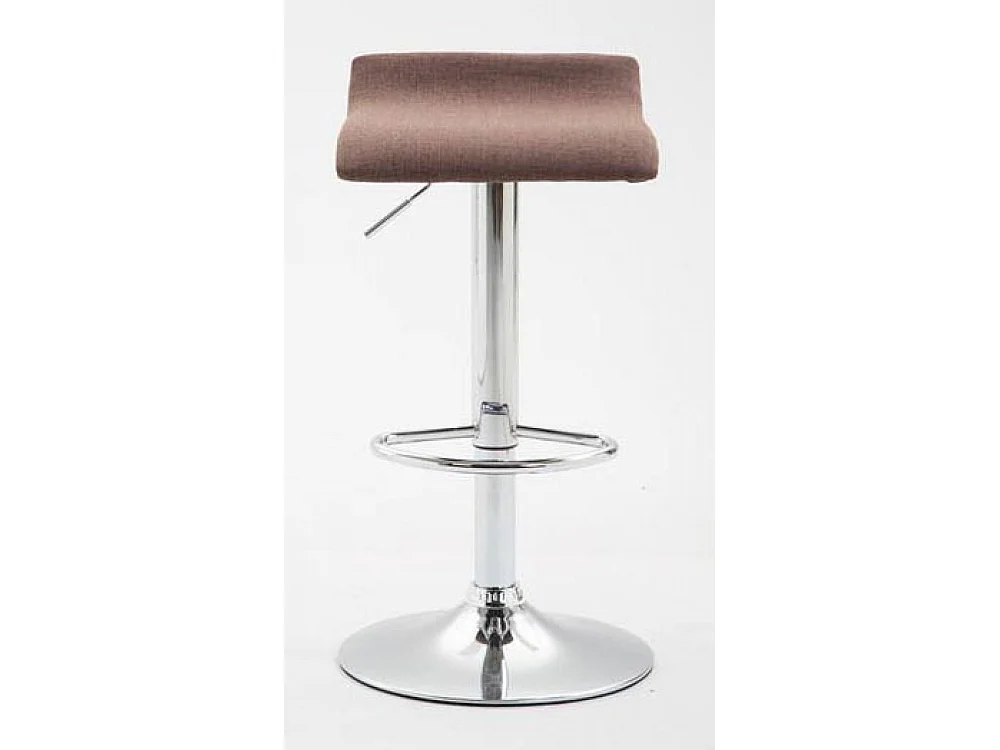 Lot de 2  Tabouret de bar - Tissu & Antique clair - Marron - Dyn V2