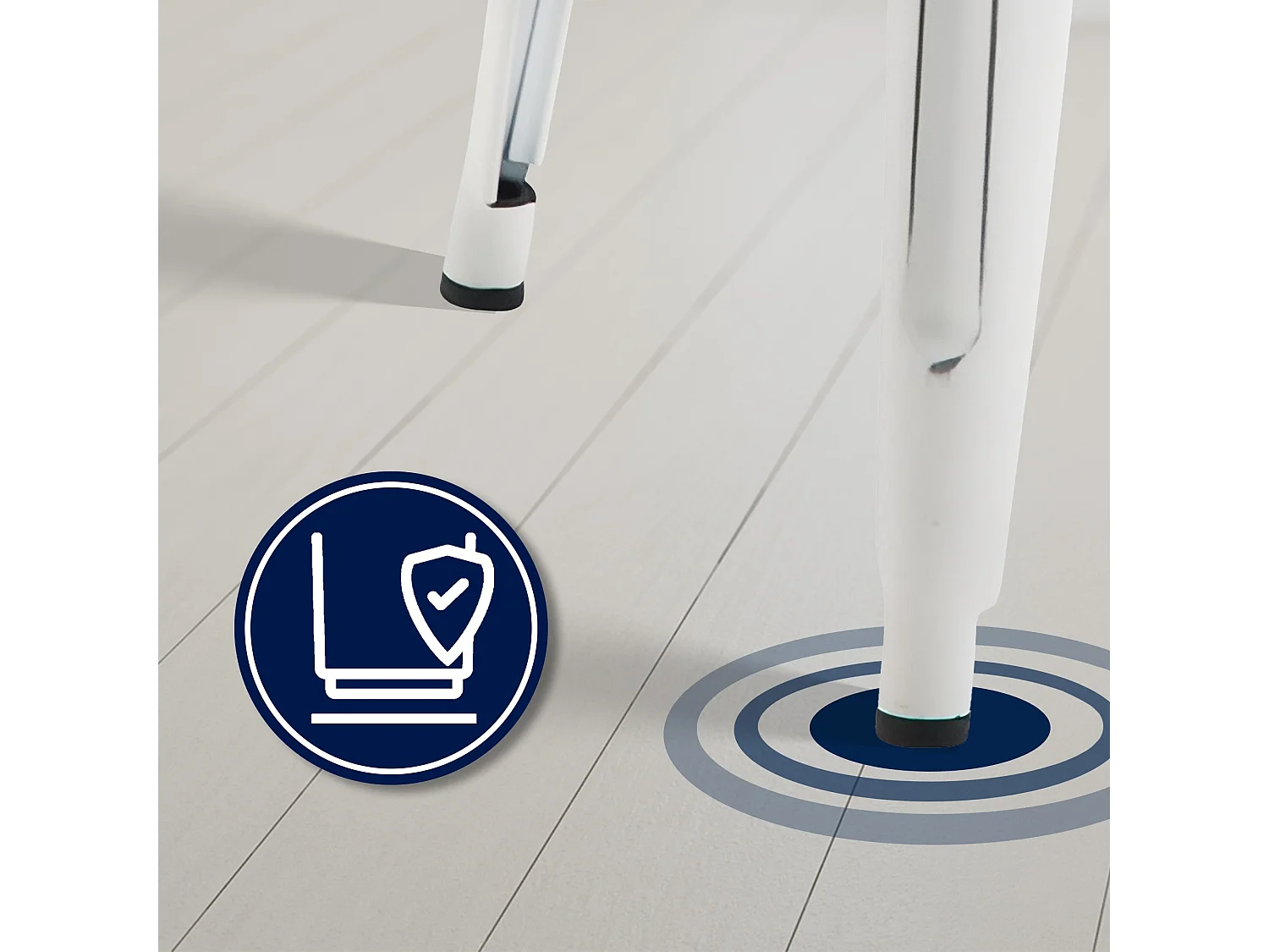 Tabouret de bar - Métal & Blanc - Blanc antique - Joshua