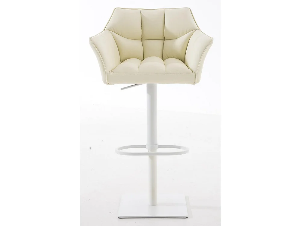 2er Set Barhocker - Kunstleder & weiß - creme - Damaso