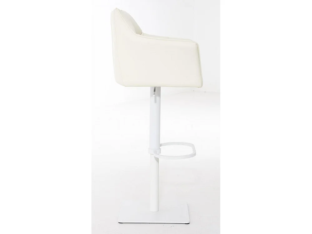 2er Set Barhocker - Kunstleder & weiß - creme - Damaso