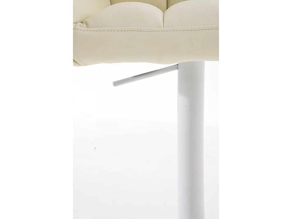 2er Set Barhocker - Kunstleder & weiß - creme - Damaso