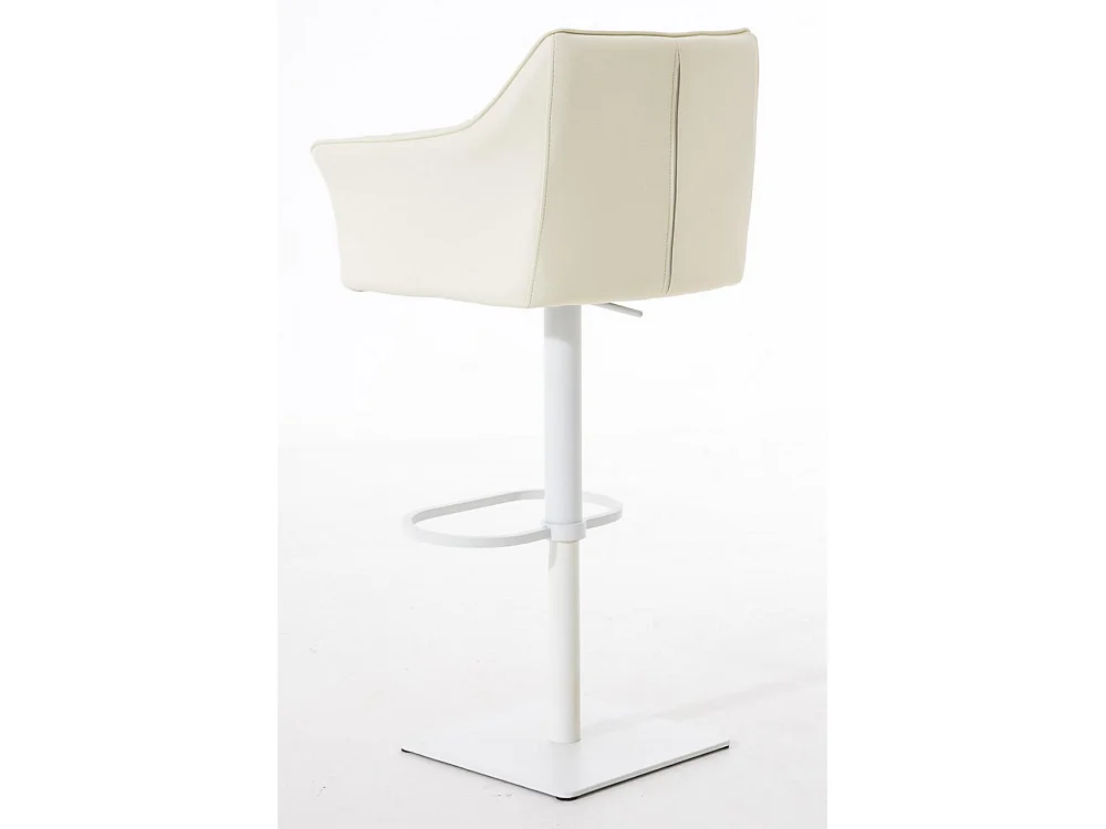 Lot de 2  Tabouret de bar - Similicuir & Blanc - Crème - Damaso