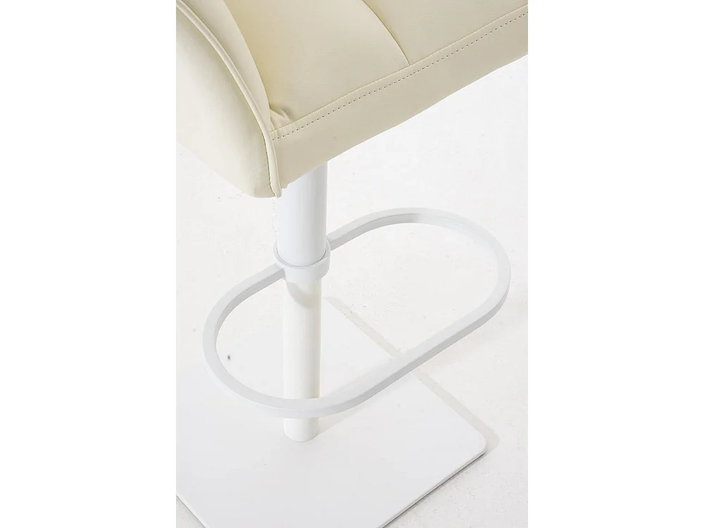 Lot de 2  Tabouret de bar - Similicuir & Blanc - Crème - Damaso
