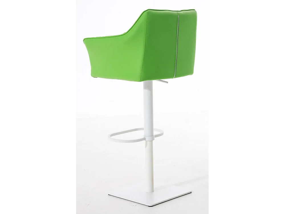 Lot de 2  Tabouret de bar - Similicuir & Blanc - Vert - Damaso