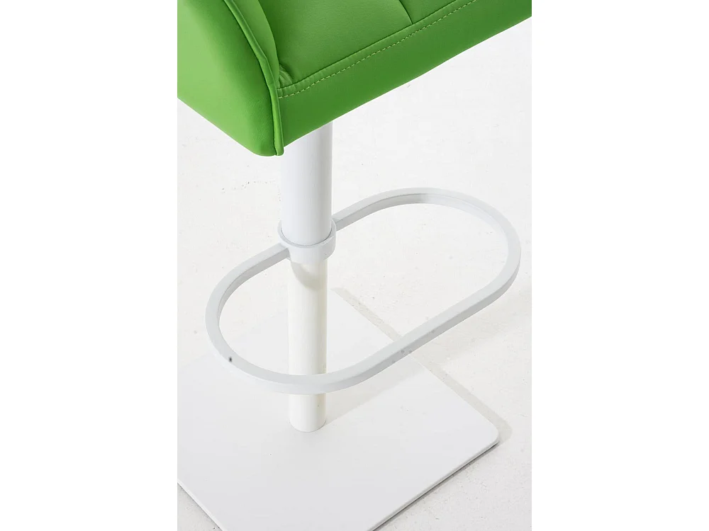 Lot de 2  Tabouret de bar - Similicuir & Blanc - Vert - Damaso