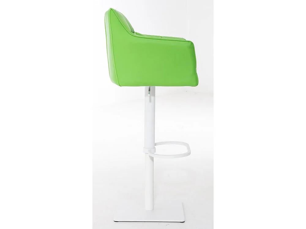 Lot de 2  Tabouret de bar - Similicuir & Blanc - Vert - Damaso