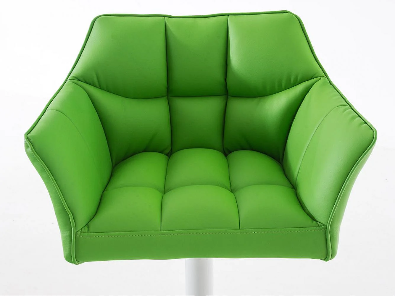 Lot de 2  Tabouret de bar - Similicuir & Blanc - Vert - Damaso