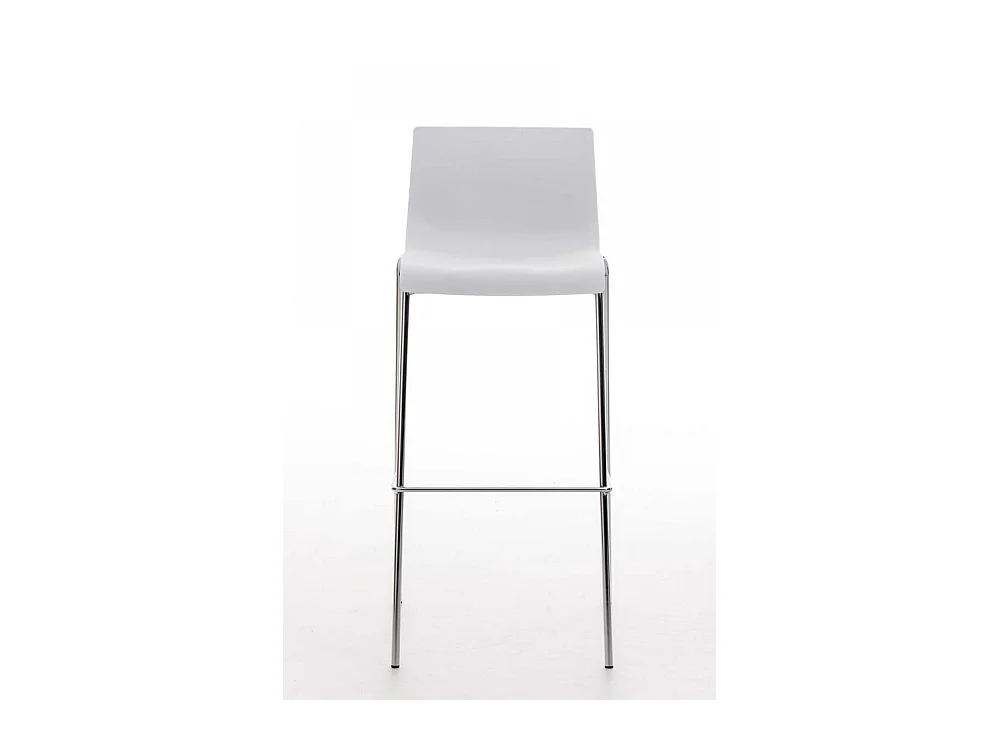 Barkruk - Kunststof & chroom - wit - Hoover