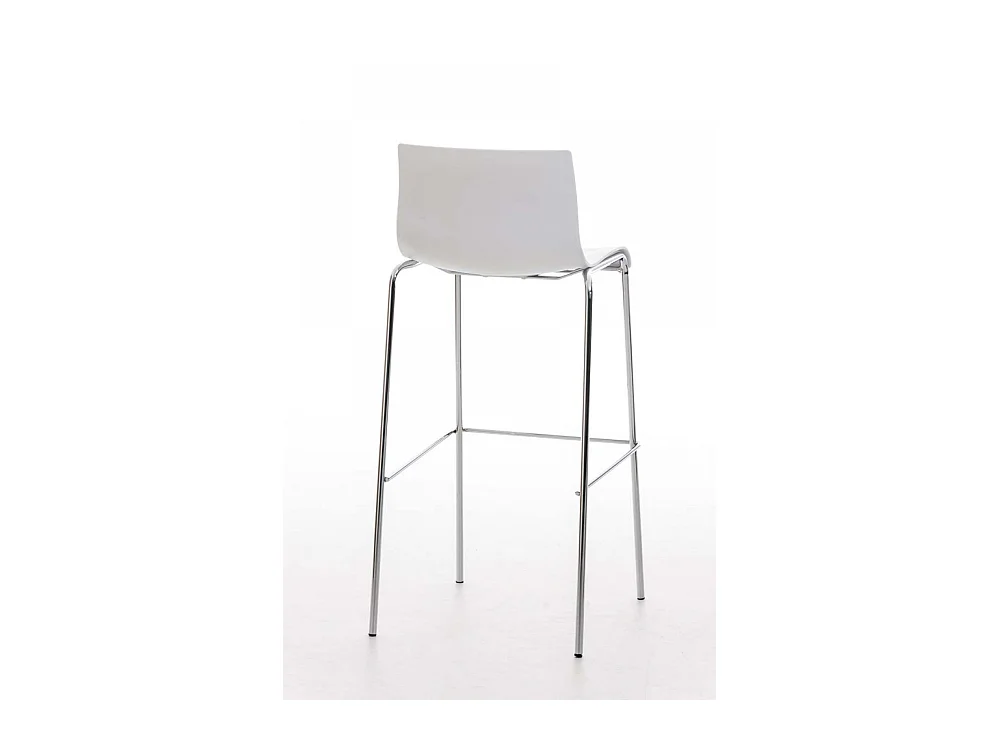 Barkruk - Kunststof & chroom - wit - Hoover