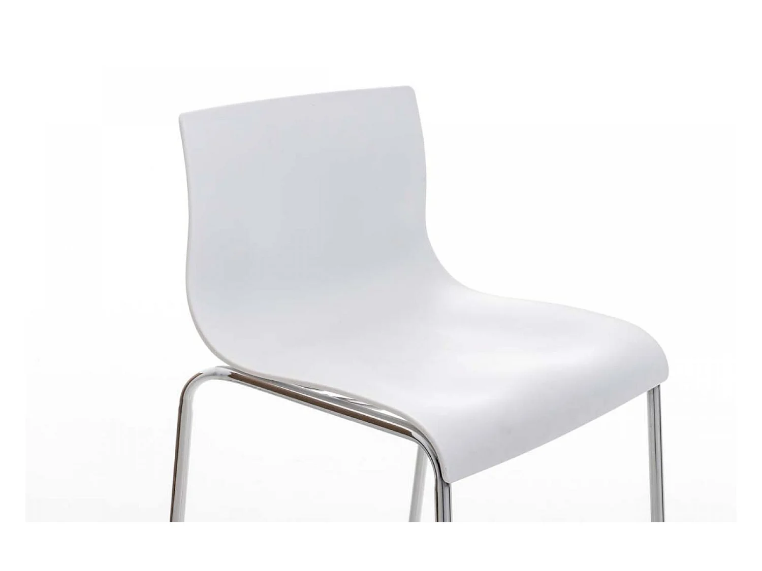 Barkruk - Kunststof & chroom - wit - Hoover