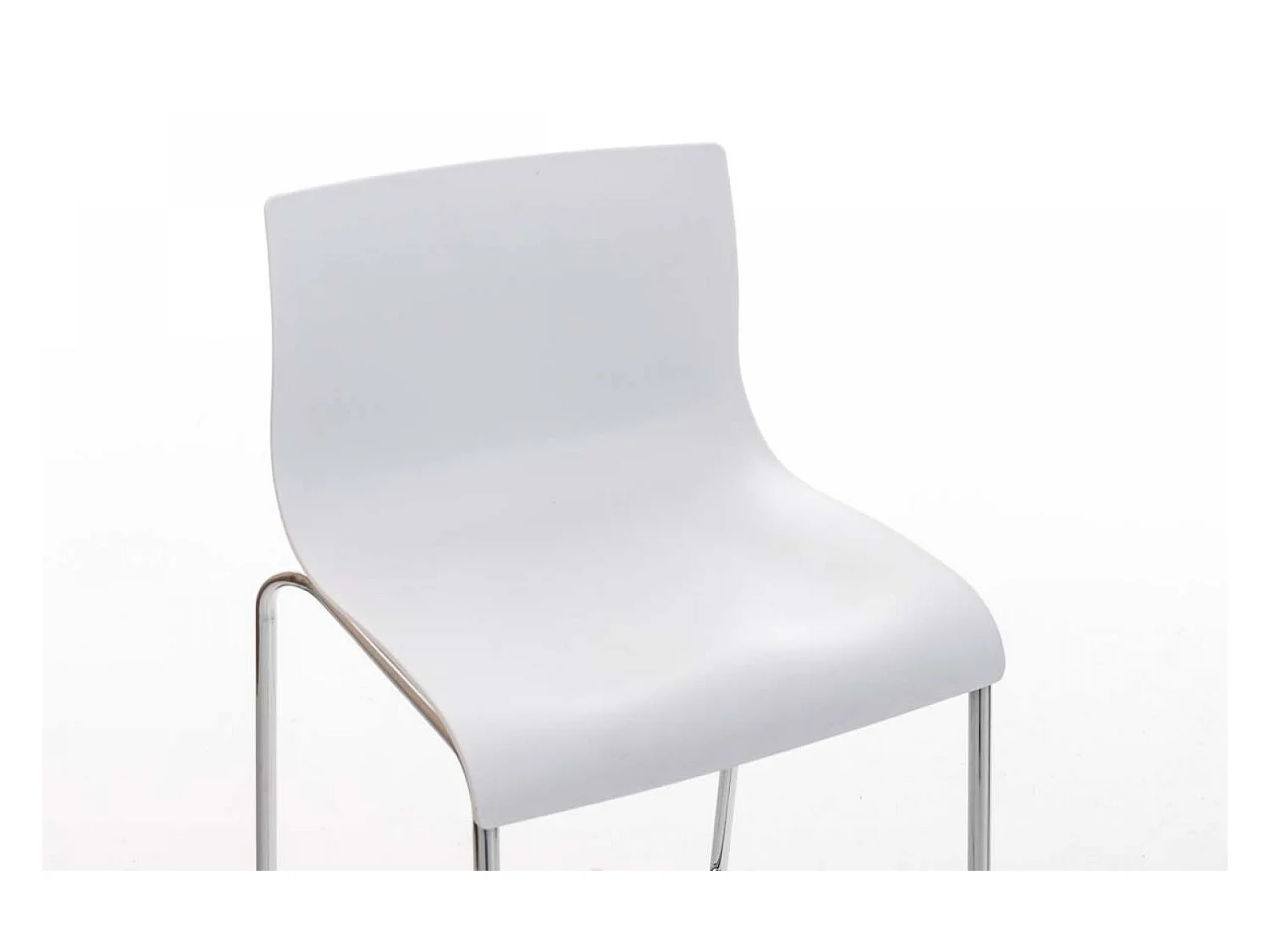 Barkruk - Kunststof & chroom - wit - Hoover