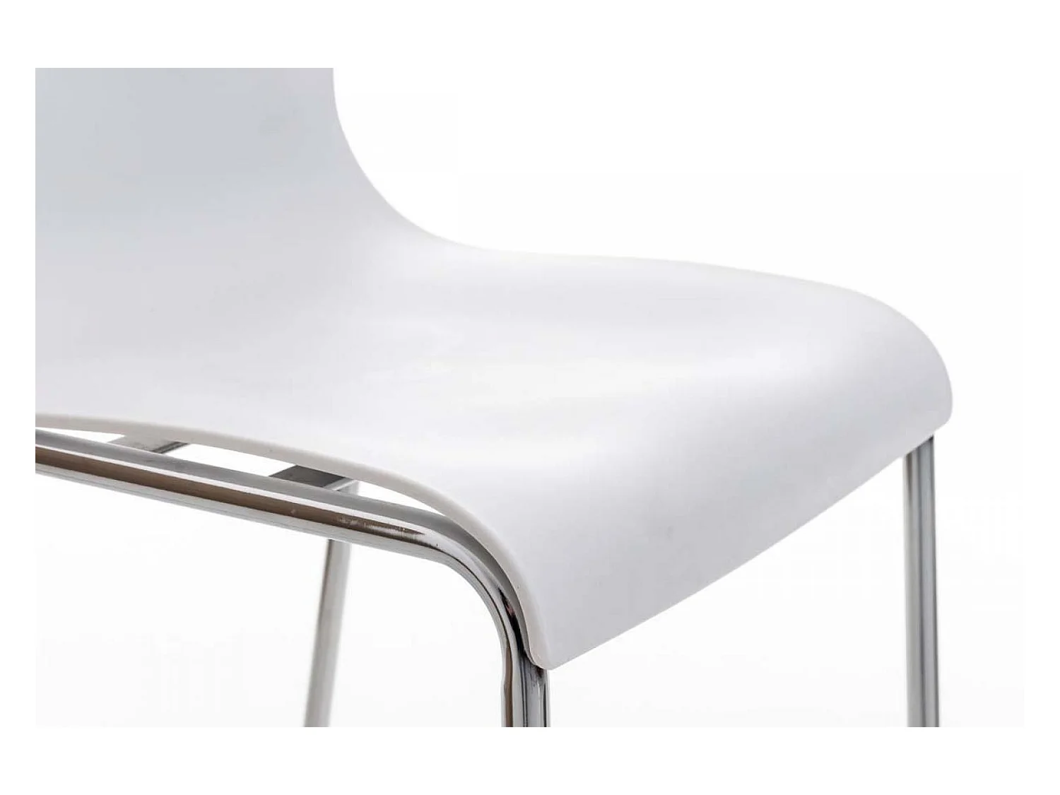 Barkruk - Kunststof & chroom - wit - Hoover