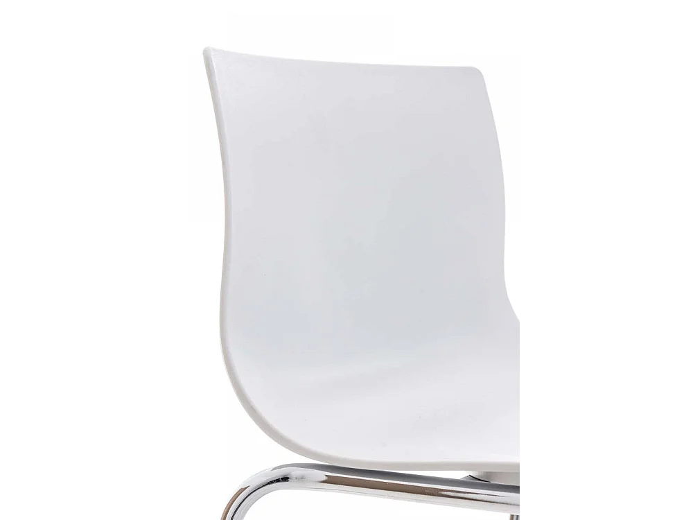 Tabouret de bar - Plastique & Chrome - Blanc - Hoover