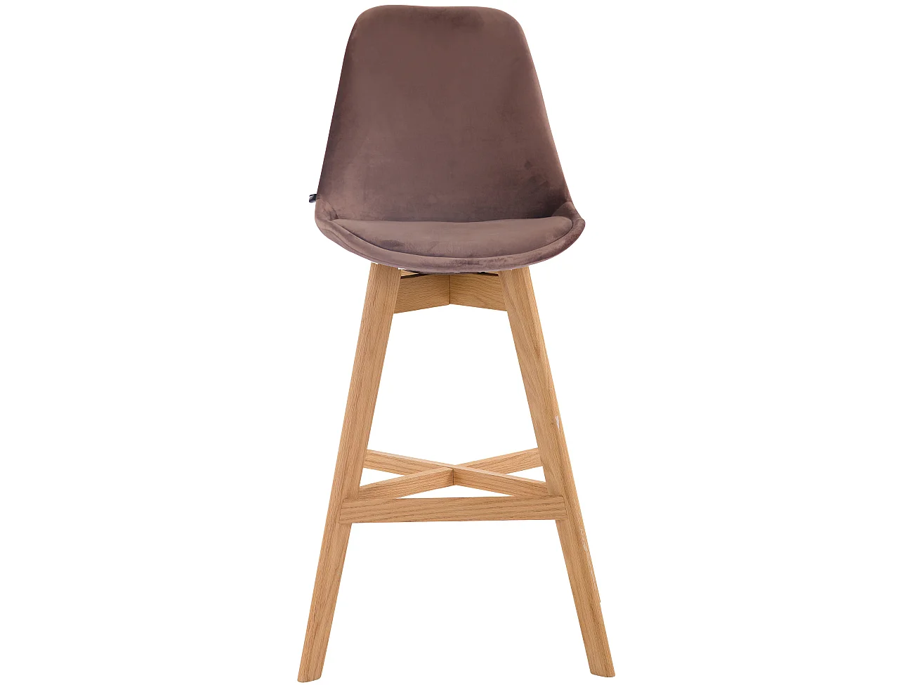 Lot de 2  Tabouret de bar - Velours & Nature - Marron - Cannes