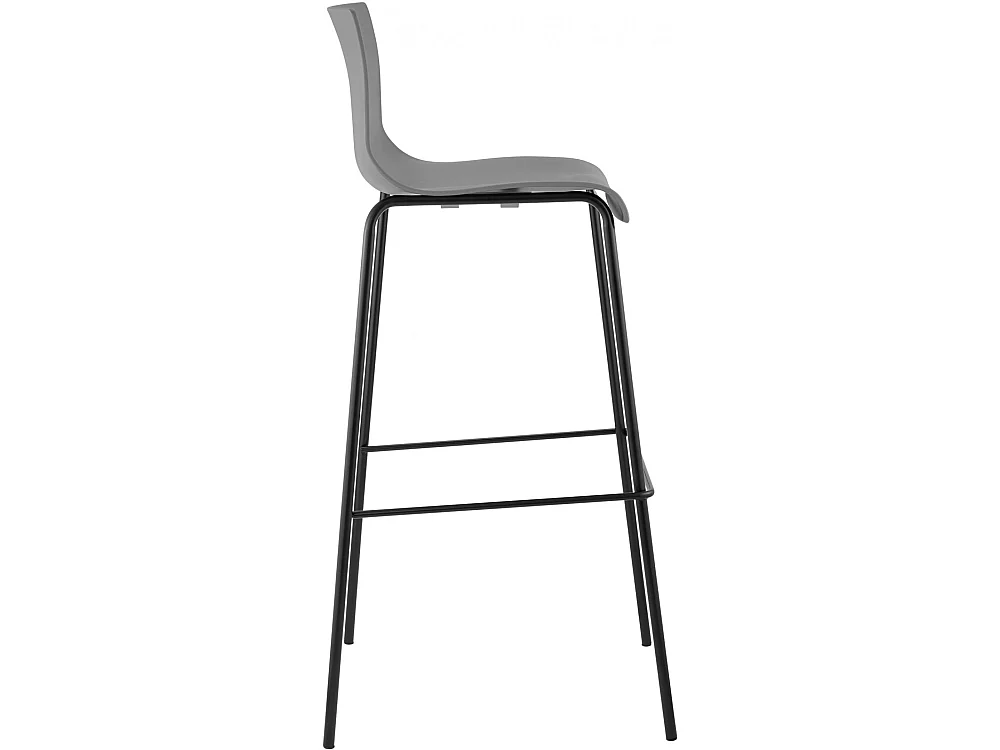 Tabouret de bar - Plastique & Noir - Gris - Hoover