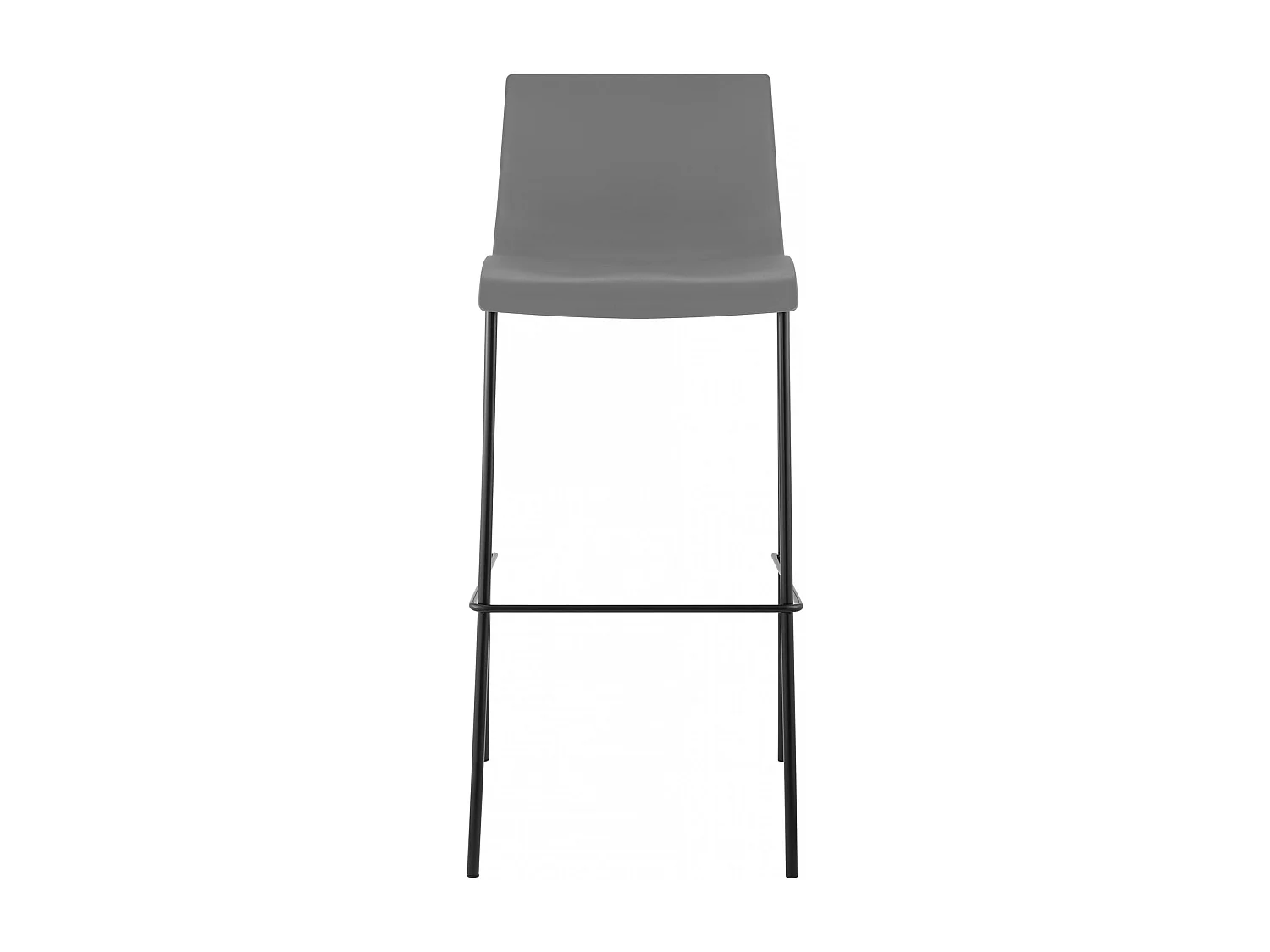 Tabouret de bar - Plastique & Noir - Gris - Hoover