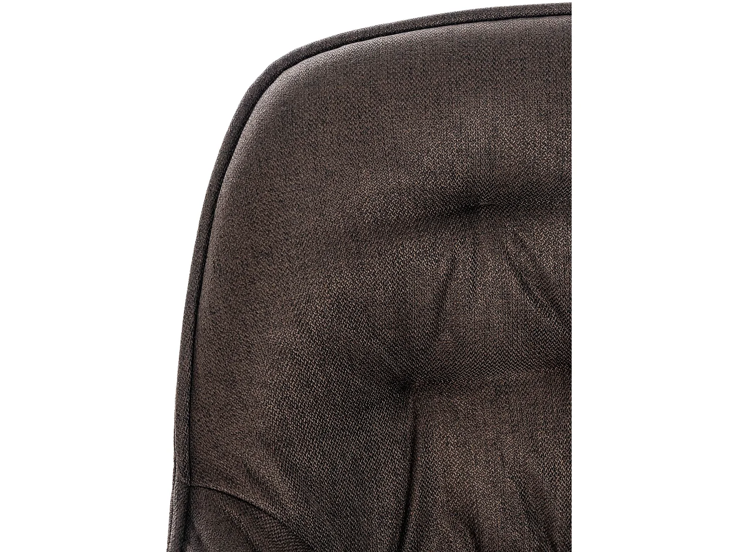 Lot de 2  Tabouret de bar - Tissu & Métal noir mat - Marron - Gibson