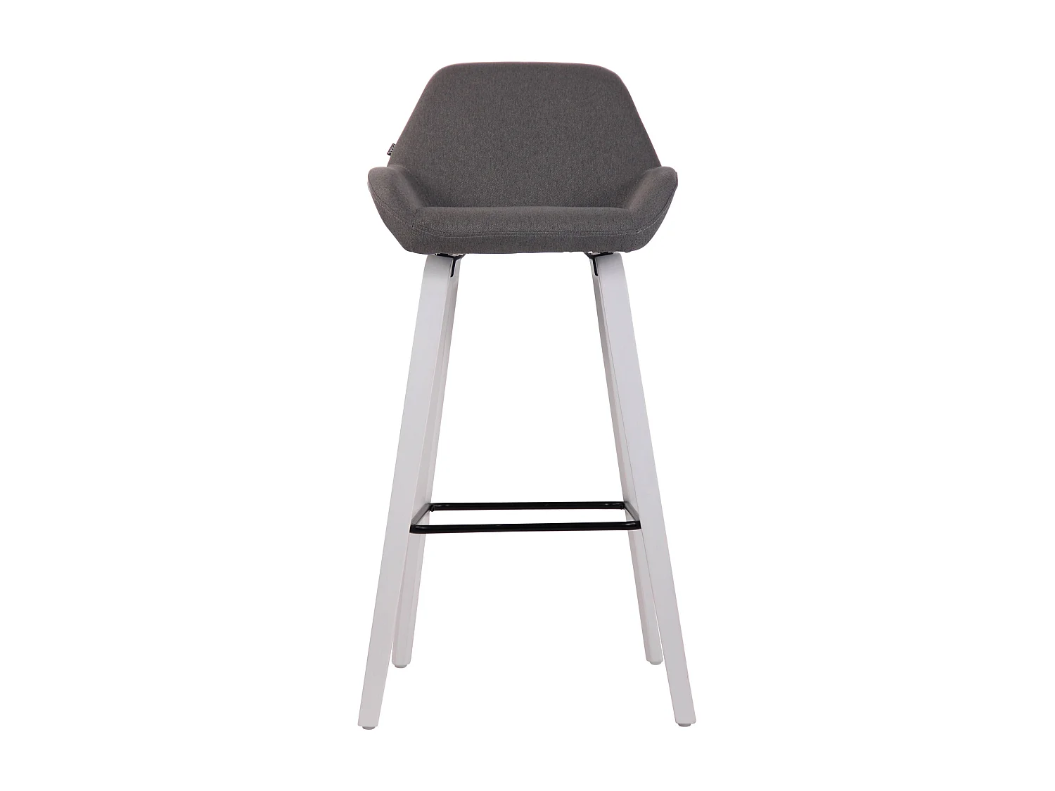 Tabouret de bar - Tissu & Bois - Gris foncé - Newnan