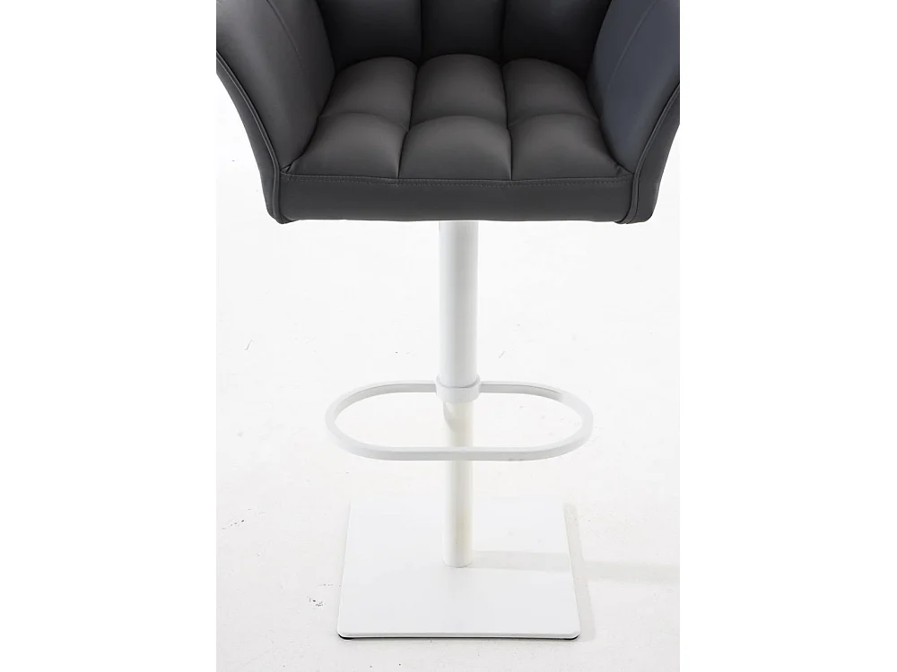Lot de 2  Tabouret de bar - Similicuir & Blanc - Gris - Damaso