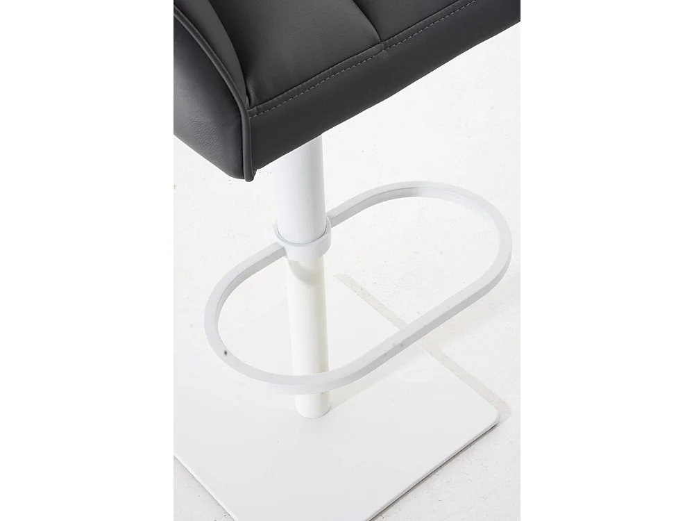Lot de 2  Tabouret de bar - Similicuir & Blanc - Gris - Damaso