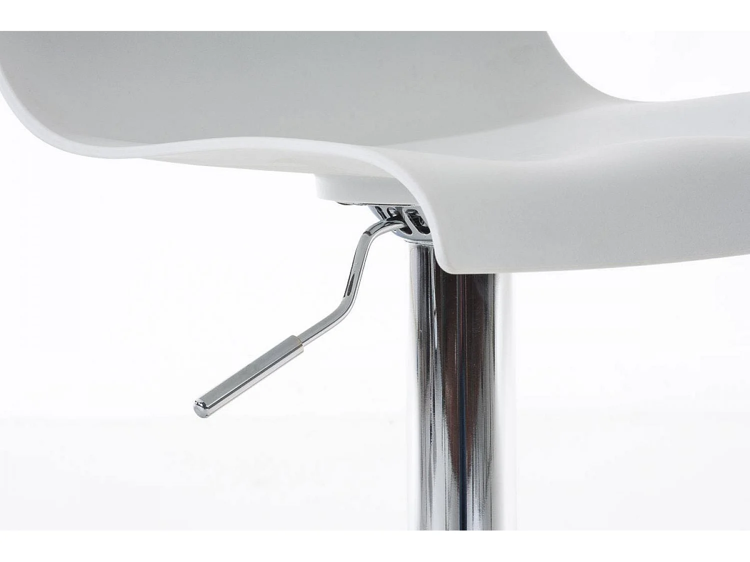 Set van 2  Barkruk - Kunststof & Metaal in chroomoptiek - wit - Hover