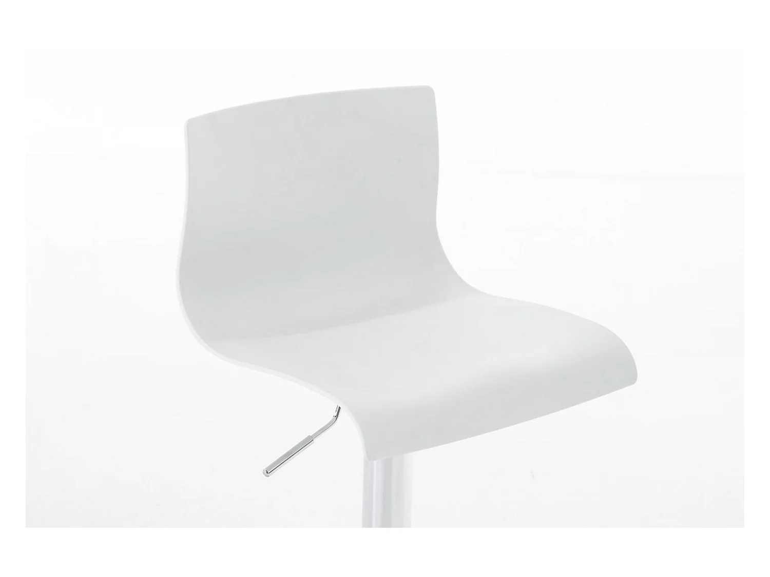 Set van 2  Barkruk - Kunststof & Metaal in chroomoptiek - wit - Hover