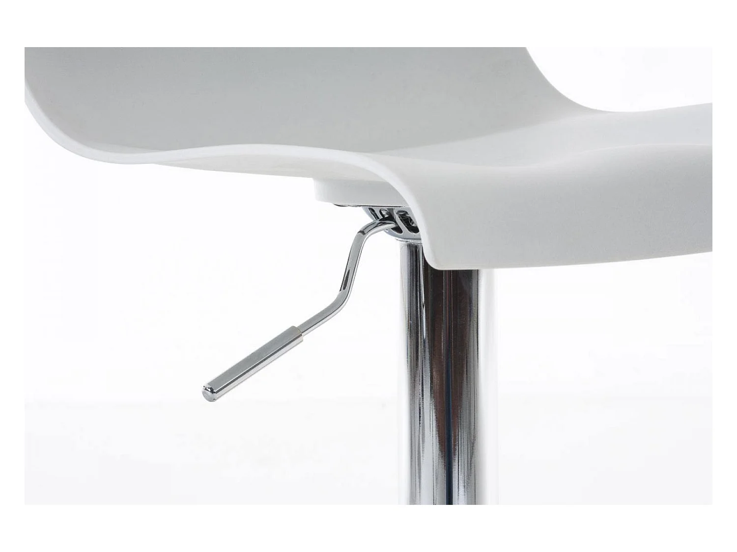 Set van 2  Barkruk - Kunststof & Metaal in chroomoptiek - wit - Hover