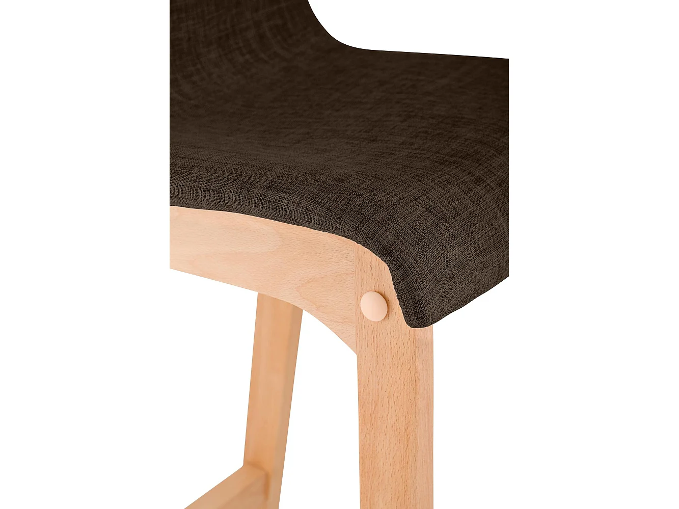 Tabouret de bar - Tissu - Marron - Hoover