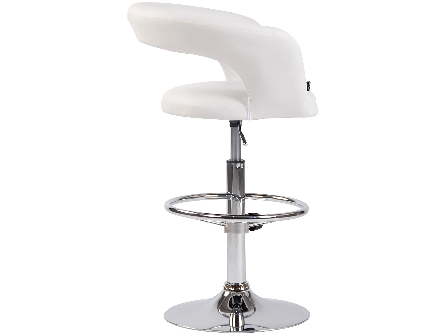 Tabouret de bar - Similicuir - Blanc - Jaen