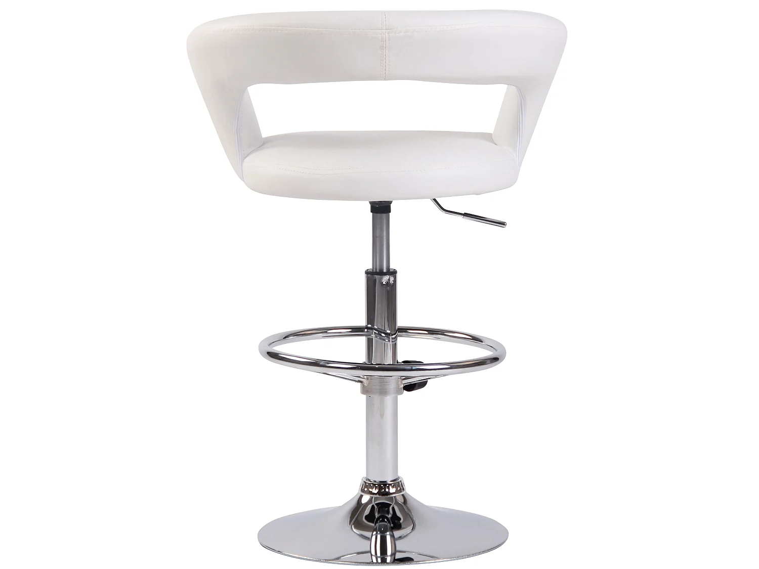 Tabouret de bar - Similicuir - Blanc - Jaen