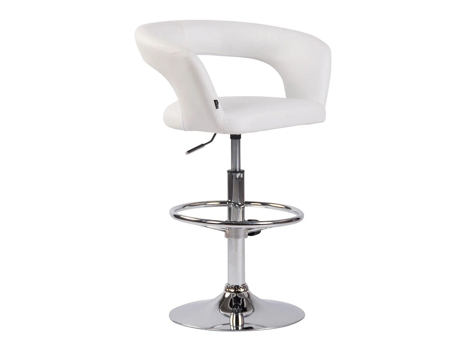 Tabouret de bar - Similicuir - Blanc - Jaen