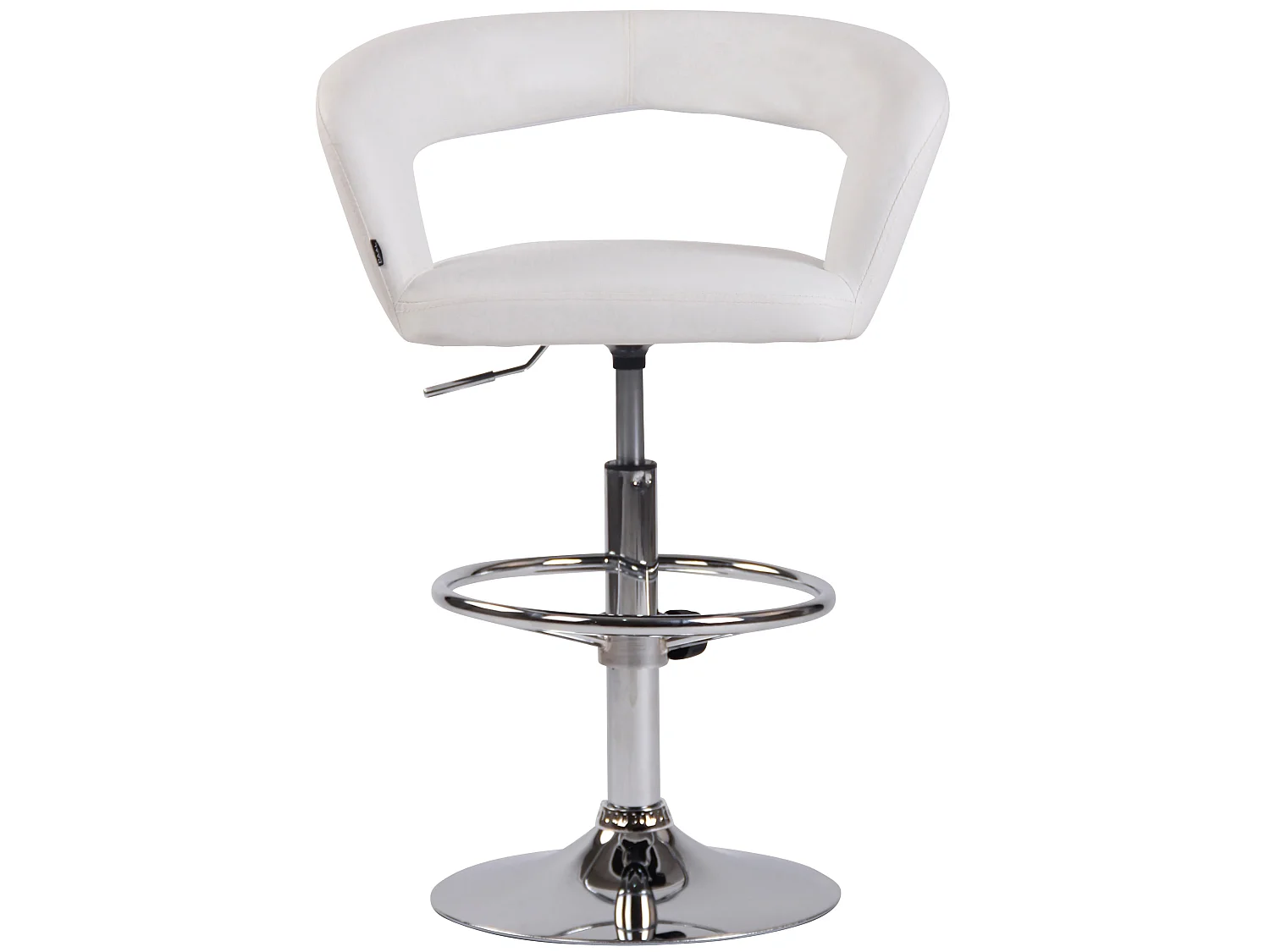 Tabouret de bar - Similicuir - Blanc - Jaen