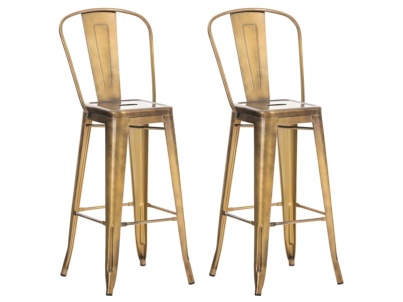Sgabello Bar Pieghevole ZZINOKE - Set Di 2, Altezza Seduta 61 Cm, Legno E Argento, Carico 120 Kg
