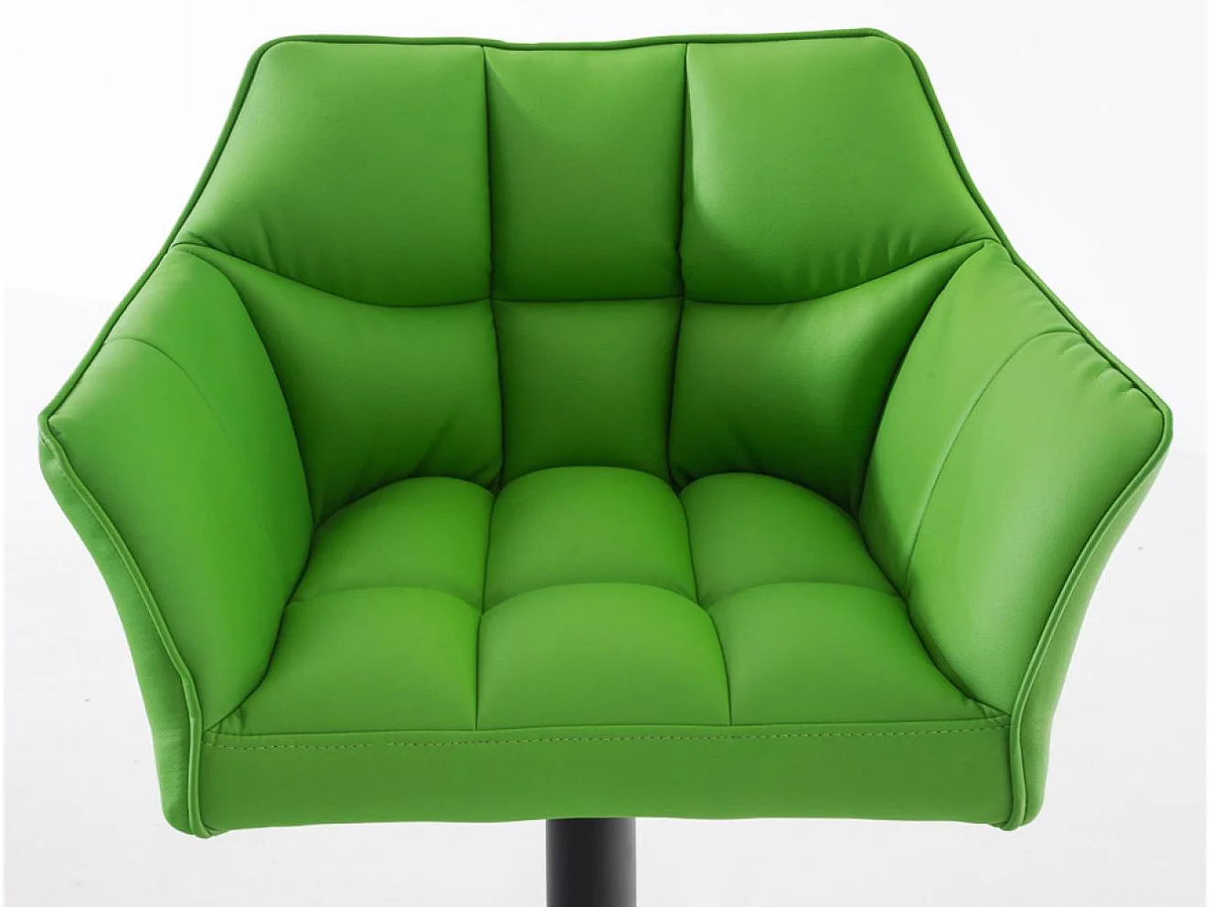 Lot de 2  Tabouret de bar - Similicuir & Noir - Vert - Damaso