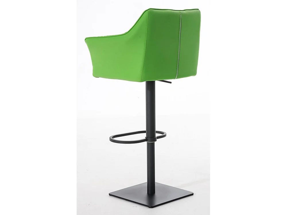 Lot de 2  Tabouret de bar - Similicuir & Noir - Vert - Damaso