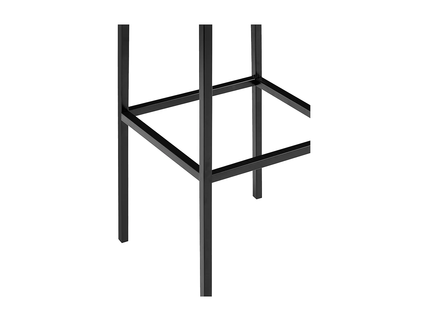 Tabouret de bar - Tissu & Noir - Gris foncé - Montreal 85