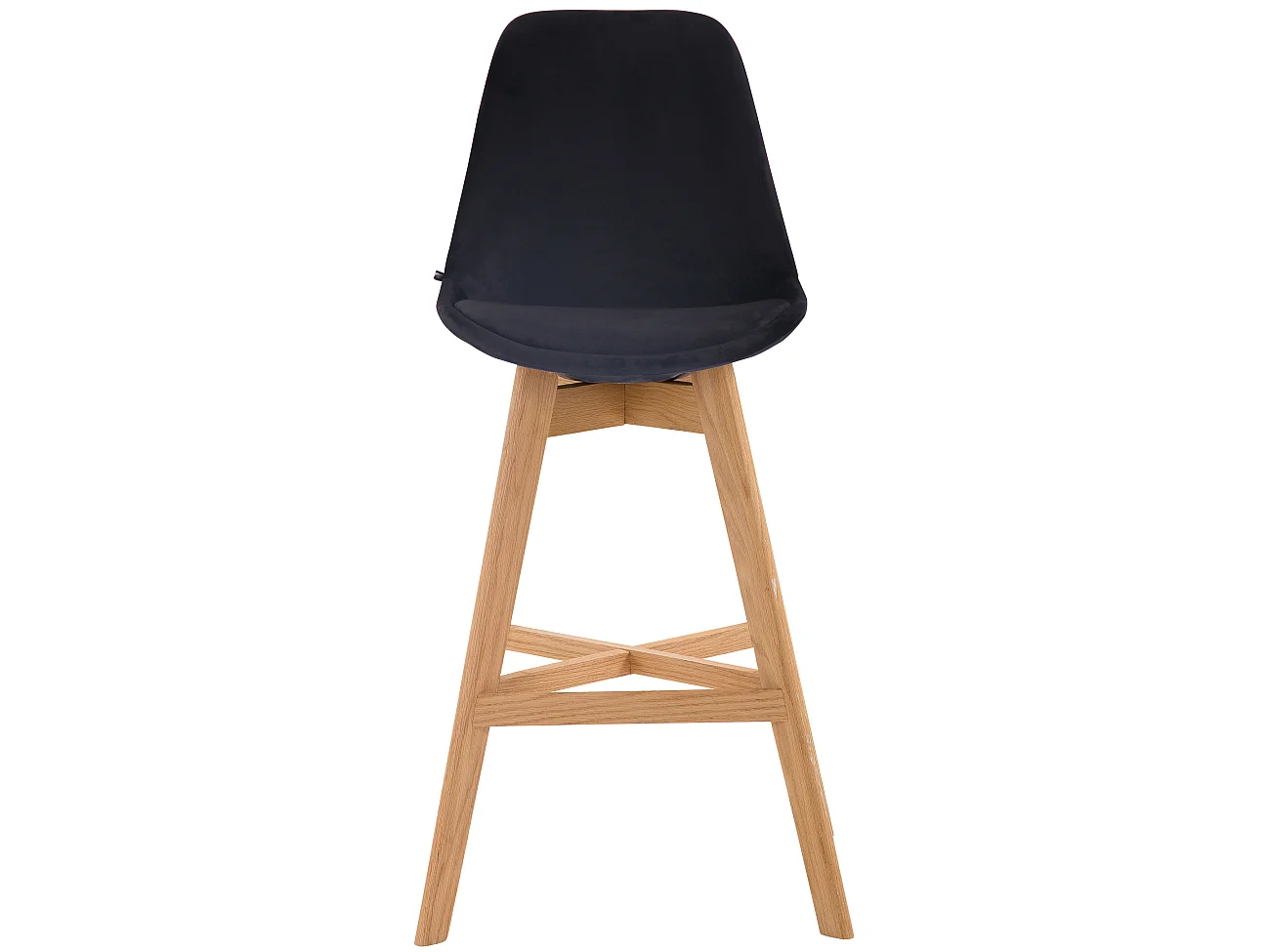 Lot de 2  Tabouret de bar - Velours & Nature - Noir - Cannes