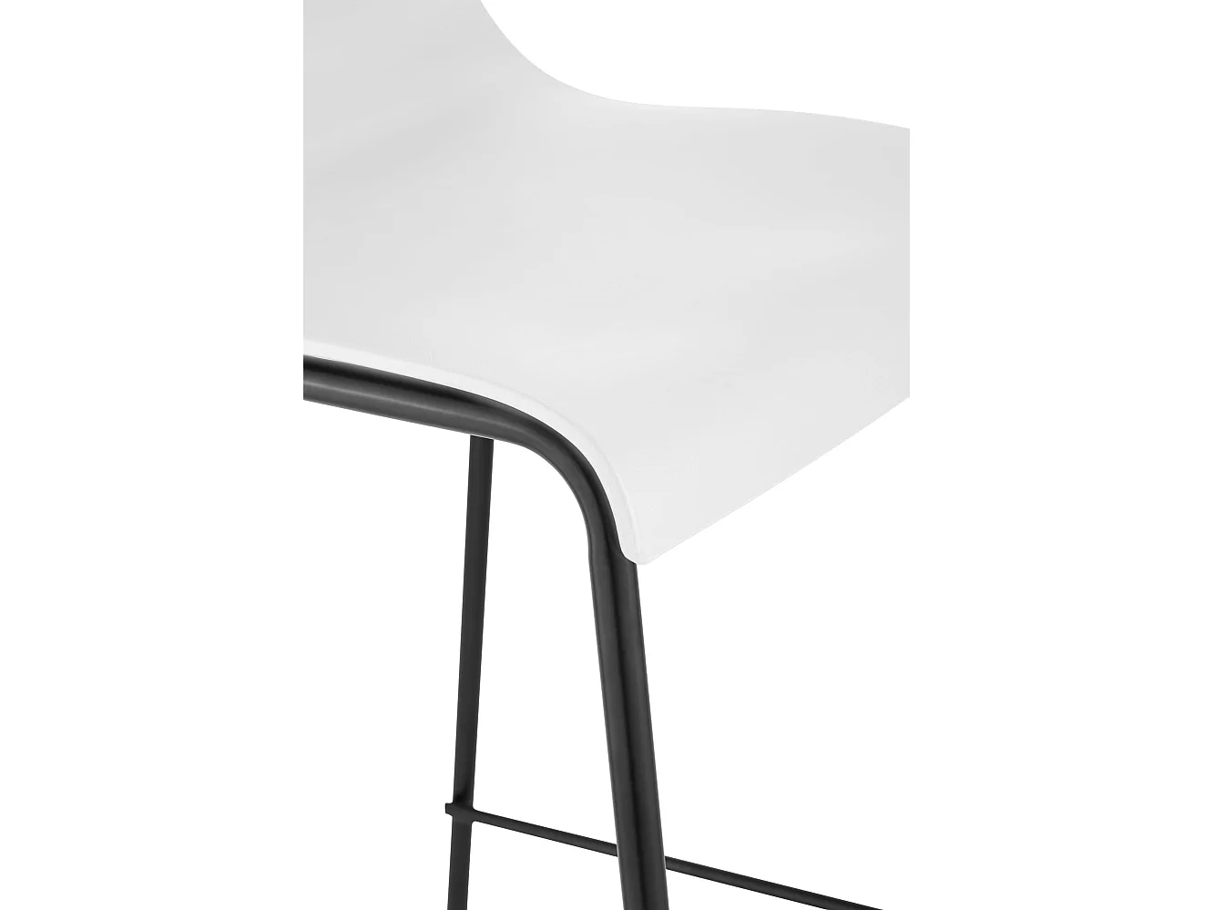 Barkruk - Kunststof & zwart - wit - Hoover