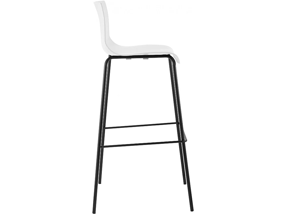 Tabouret de bar - Plastique & Noir - Blanc - Hoover