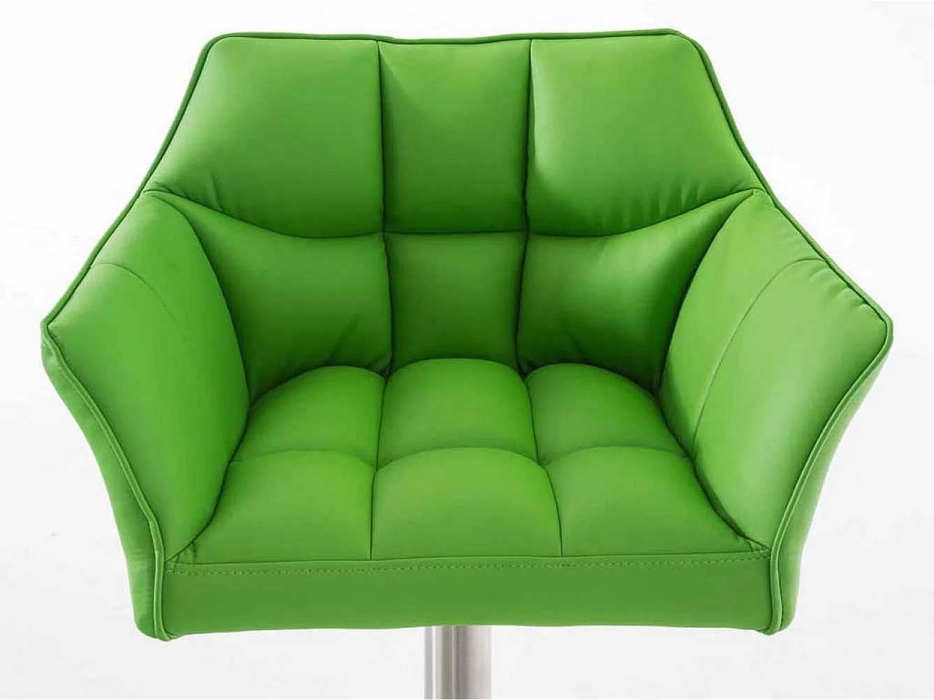 Lot de 2  Tabouret de bar - Similicuir & Acier inoxydable - Vert - Damaso