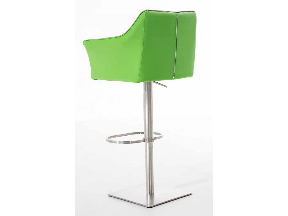 Lot de 2  Tabouret de bar - Similicuir & Acier inoxydable - Vert - Damaso