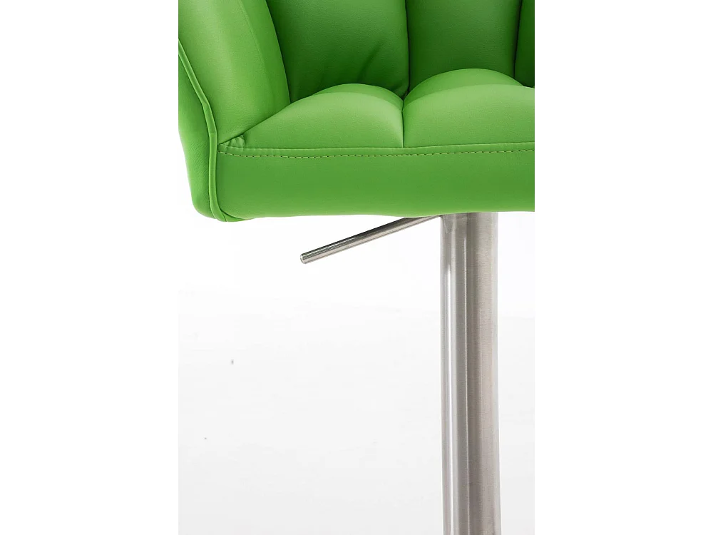 Lot de 2  Tabouret de bar - Similicuir & Acier inoxydable - Vert - Damaso