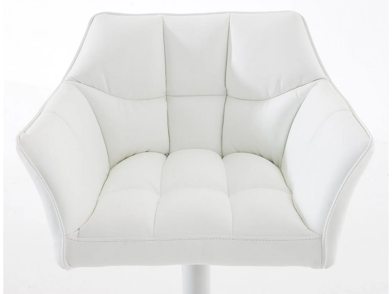 Lot de 2  Tabouret de bar - Similicuir & Blanc - Blanc - Damaso