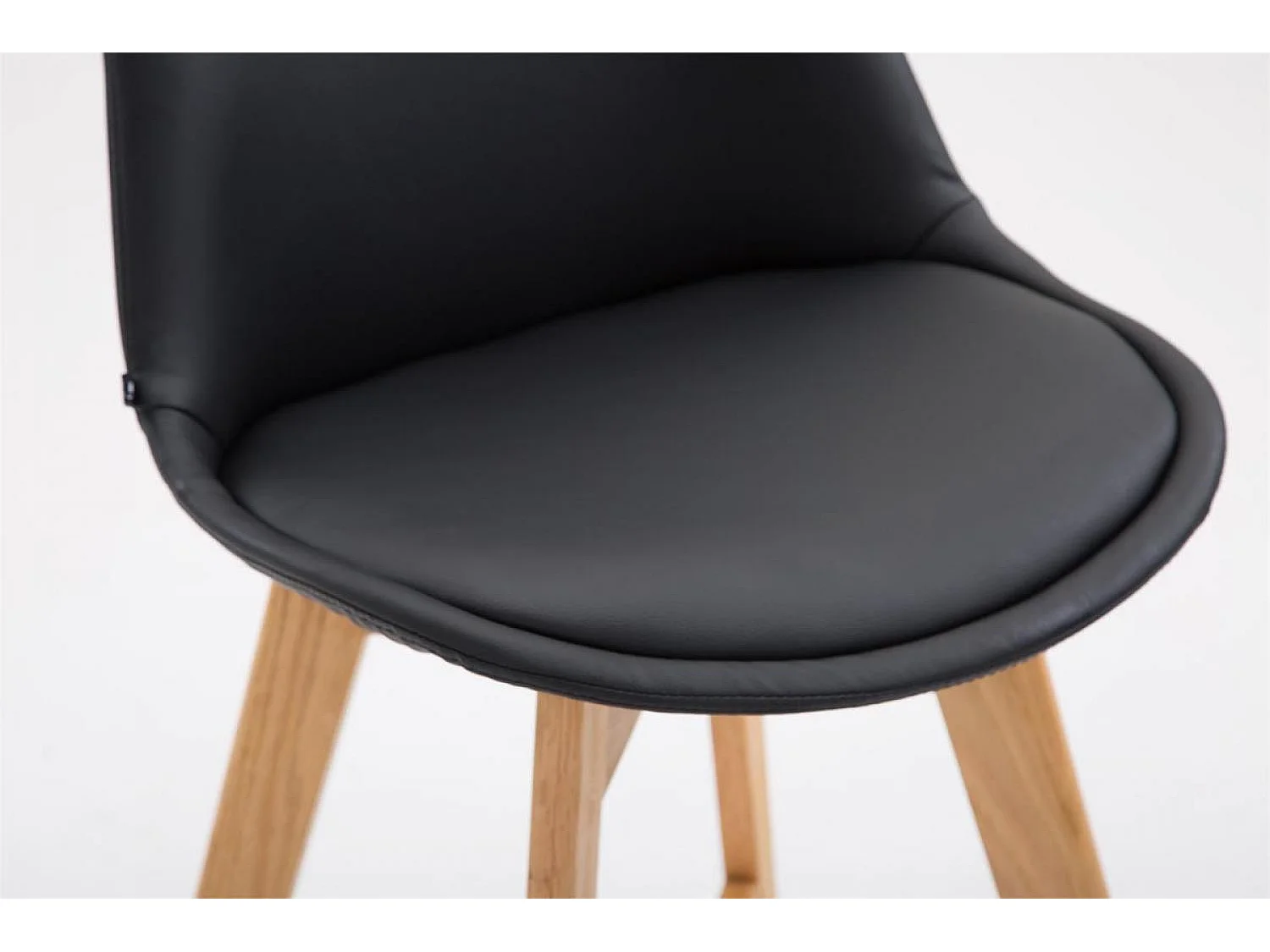 Barkruk - Kunstleer & natura - zwart - Cannes