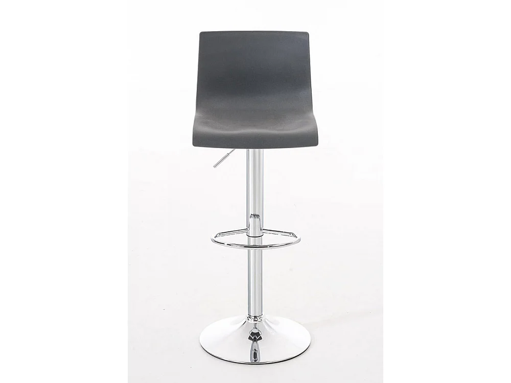 Lot de 2  Tabouret de bar - Plastique & Métal chromé - Gris - Hover