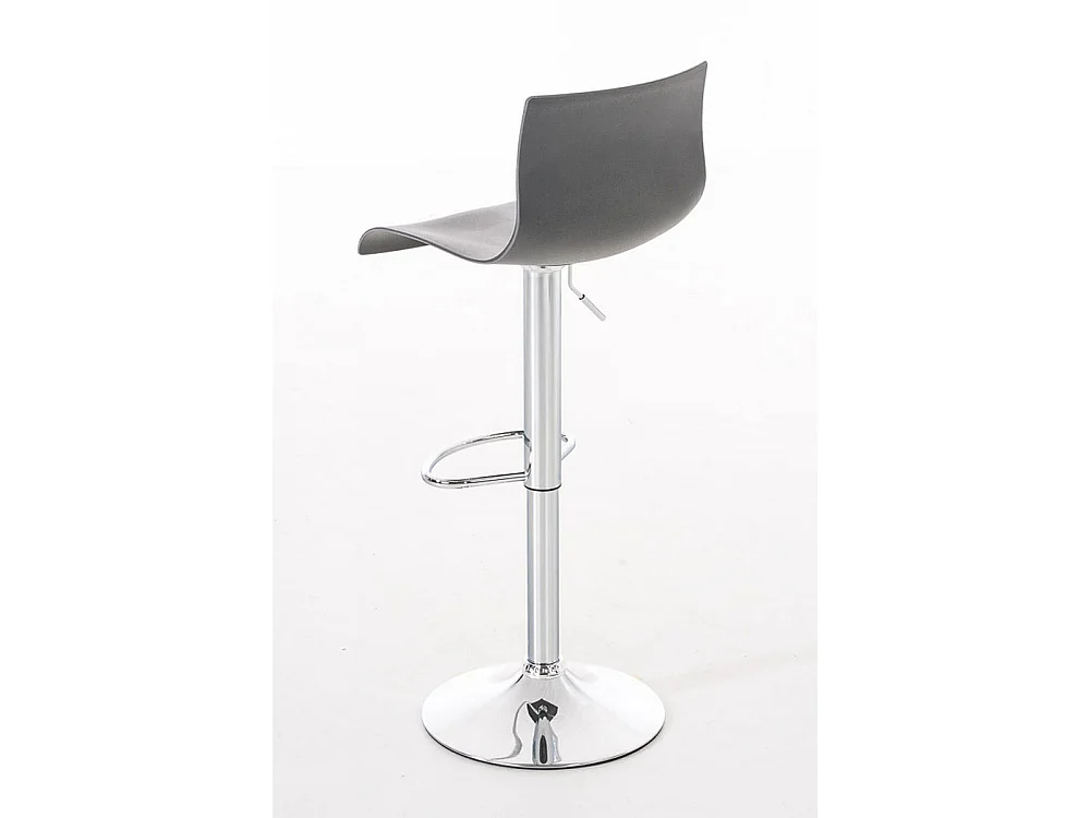 Lot de 2  Tabouret de bar - Plastique & Métal chromé - Gris - Hover
