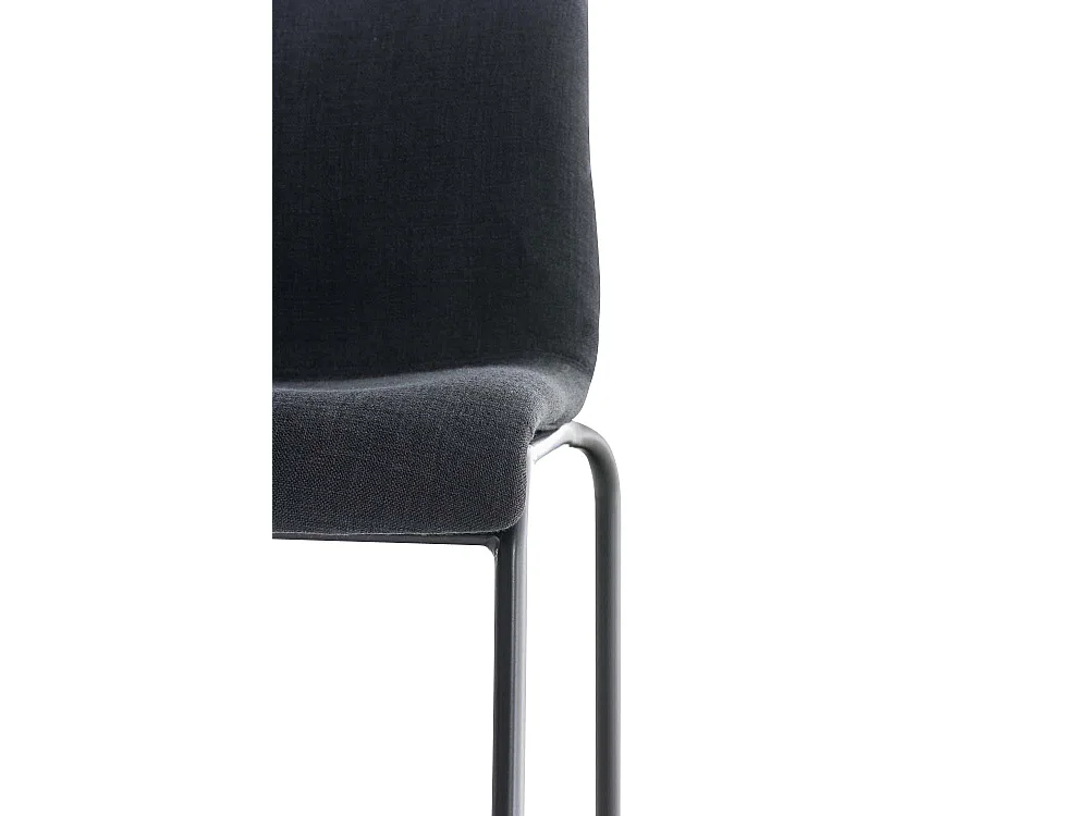 Tabouret de bar - Tissu & Noir - Noir - Hoover