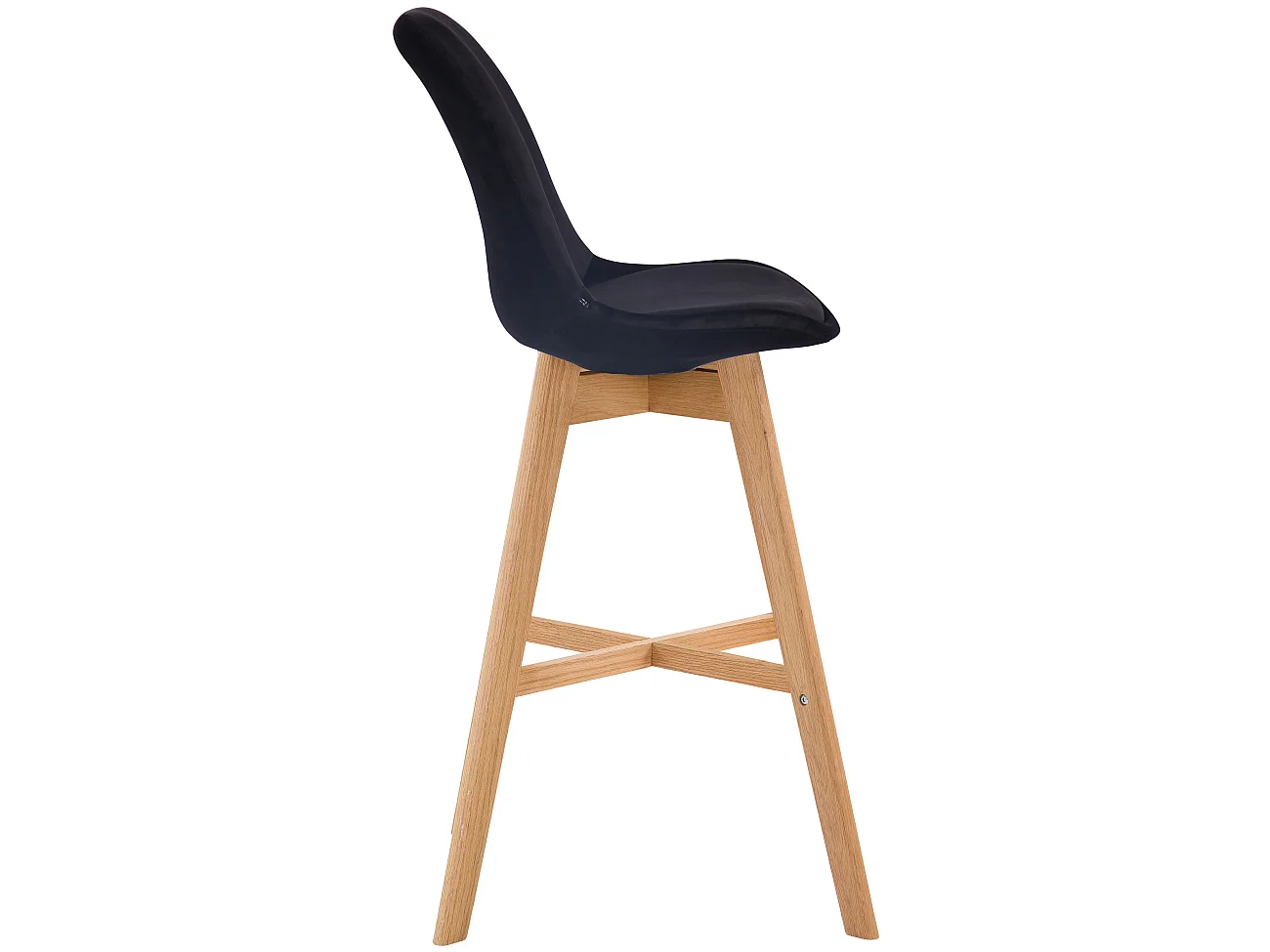 Tabouret de bar - Velours & Nature - Noir - Cannes