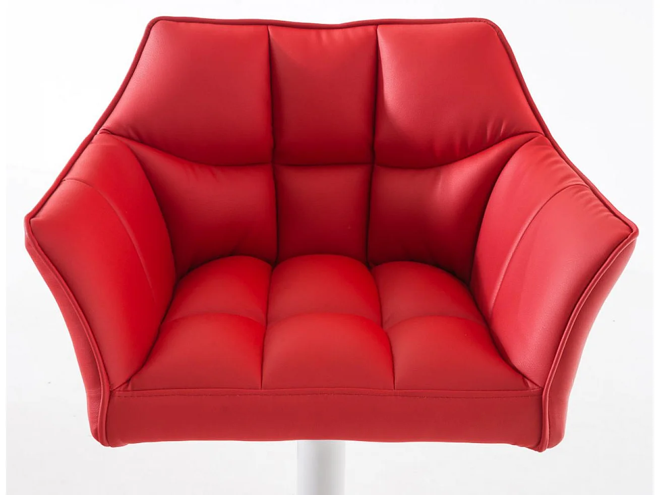 Lot de 2  Tabouret de bar - Similicuir & Blanc - Rouge - Damaso