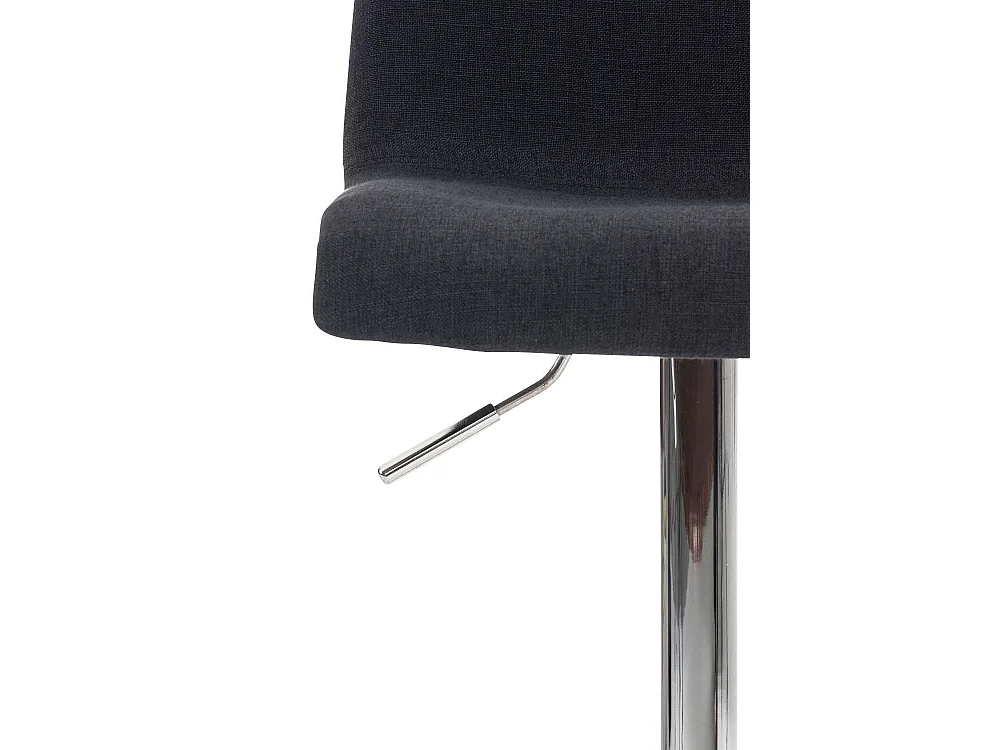 Tabouret de bar - Tissu & Métal chromé - Noir - Hover
